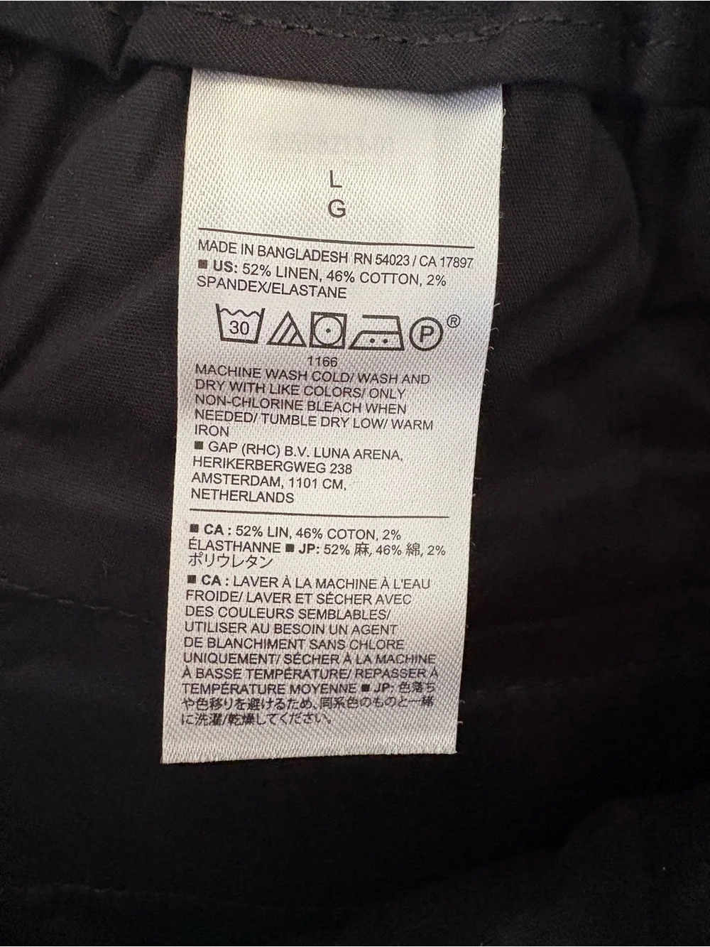 NWT Banana Republic Linen Blend Wide Leg Crop Pants Large Black